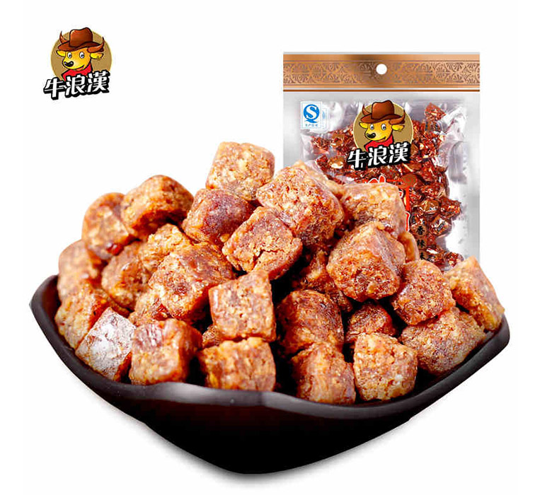 重慶特產 牛浪漢牛肉干 香辣糖果 牛肉粒65g 四川美味零食小吃